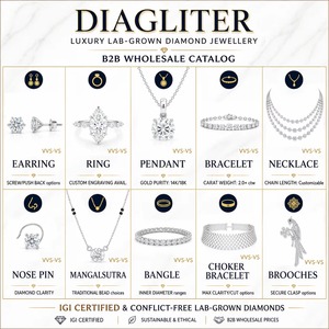 สร้อยคอเพชรเลี้ยงในห้องปฏิบัติการ รับรองโดย IGI ทองคำชมพู 14K คุณภาพ VVS-VS สร้อยคออินเดียแบบดั้งเดิมสำหรับผู้หญิงในงานแต่งงาน - Product Image 3