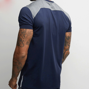 T-shirts de sport pour hommes personnalisés à col rond, en tissu jersey respirant et à séchage rapide, 100% coton, coupe classique - Product Image 2