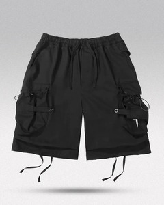 Pantalones Cargo para Hombre, Estilo Americano, Verano, a la Moda, Holgados, Casuales, Versátiles, Lisos, Cintura Media, Deportivos, Transpirables, de Secado Rápido, con Cordón, No Tejidos - Product Image 4