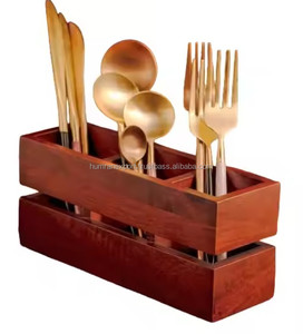 Humran ExporVintage Style Organisateur de repose-cuillère en bois pour cuillères fabriquées à la main avec une texture naturelle - Product Image 1