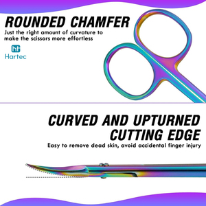 Rainbow Plated Nail <b>Trimmer</b> & Carry Pouch Durable Stainless Steel Beauty Tool for Salon Aesthetic Results Manicure Nail Scissors - Product Image 3