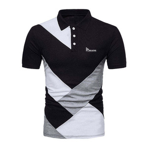Polo à manches courtes noir pour homme Relevo Industries avec logo imprimé au dos, coupe classique pour homme - Product Image 1