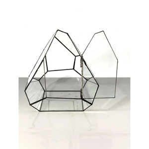 Terrario de latón negro mate dorado con espejo de cristal, hecho a mano, con impresión UV, para actividades festivas, navideñas y religiosas, a bajo precio. - Product Image 4
