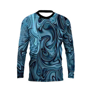 เสื้อยืดแขนยาวทรงปกติ น้ำหนักเบา ผลิตจากโพลีเอสเตอร์ 100% ระบายอากาศได้ดี เป็นมิตรกับสิ่งแวดล้อม สำหรับผู้ชาย ลายพิมพ์ 3 มิติ ด้วยเทคนิค Sublimation - Product Image 1