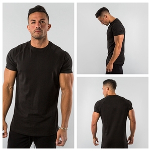 Custom Breathable Fitness T <b>Shirt</b> Printing Cotton Plain Round Neck T <b>Shirt</b> Men <b>White</b> Short Sleeves <b>Slim</b> <b>Fit</b> Gym Tops - Product Image 3