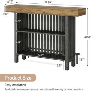 Tavolo Moderno da Bar e da Pranzo con Spazio di Archiviazione - Product Image 5