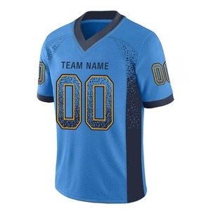Camiseta Deportiva de Malla con Pedrería Personalizada al por Mayor, Estilo Urbano para Hombre, Sublimación, Cuello en V, Camiseta de Fútbol Americano - Product Image 3