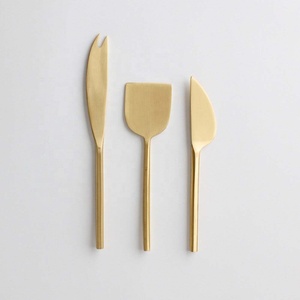 Gold Polished New Personalized Custom logo <b>Cheese</b> <b>Set</b> With Branches Flower Stainless Steel Butter Spreader & Slicer - Product Image 2