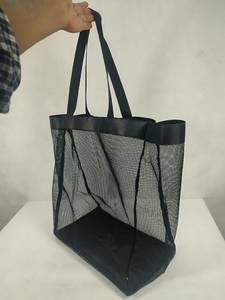Large Capacity Fashion Mesh <b>Tote</b> <b>Bag</b> Multiple <b>Compartments</b> Lightweight Breathable Net Shopping Beach <b>Bag</b> Casual Handbags - Product Image 5