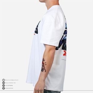 T-shirt Oversize 100% Coton Grammage Lourd, Couleur et Taille Personnalisables, avec Écusson 'Pump Cover', Épaules Tombantes, Style Streetwear, Mawra Logo Personnalisé - Product Image 4