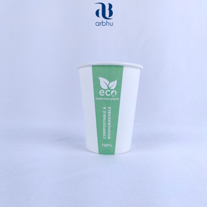 Gobelets en papier jetables à paroi unique | Gobelets biodégradables imprimés avec Logo personnalisable respectueux de l'environnement - Product Image 4