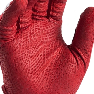<b>Red</b> Full Finger Baseball Batting Gloves Breathable Leather Pitcher Non-Slip Right-Handed Adult Hook and Loop Closure - Product Image 6