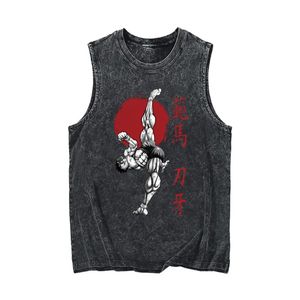 Camisetas sin Mangas para Hombre, Estilo Vintage Retro, Tejido Transpirable de Spandex/Poliéster, Color Negro, para Verano - Product Image 5