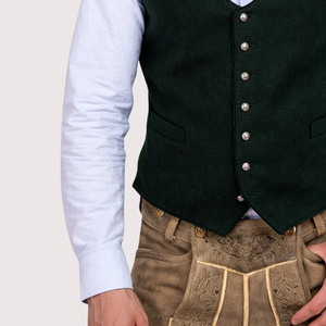 Gilet bavarois pour homme, style Oktoberfest, décontracté et élégant, réversible, 100% polyester, broderie, respirant, chaud pour l'hiver, costumes fantaisie d'automne - Product Image 2