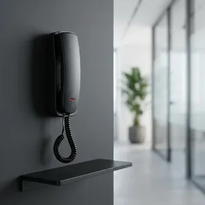 Téléphone mural en plastique noir, portable, pour hôtel - Product Image 2