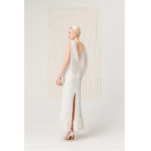 Blouses pour femmes à faible MOQ, ODM SORENZA LAYERED CAPE, élégantes, grandes tailles, coupe ajustée, pour femmes élégantes au Vietnam - Product Image 3