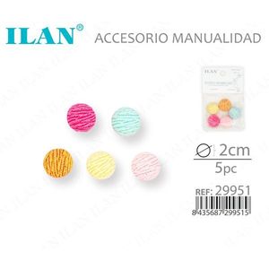 Accessori artigianali in resina rotondi ILAN 2cm 5 pezzi per manualidades - Product Image 3