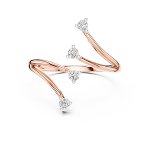 MINIMALIST LAB GROWN Round CUT DIAMOND <b>RING</b> <b>SET</b> in 18KT ROSE <b>GOLD</b> RHODIUM PLATED ENGAGEMENT GIFT GLAM EVENT DAILY USE WOMEN - Product Image 4