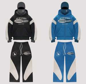 Conjunto Deportivo Unisex Holgado con Estampado Acid Washed, Sudadera con Capucha y Pantalones Deportivos con Diseño de Marca Personalizado - Product Image 5