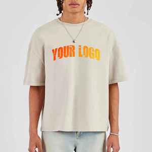 Nueva Llegada 2026 Camiseta de Hombre 100% Algodón, Corte Holgado y Cómodo, Logotipo Personalizado con Serigrafía, Ropa Casual de Verano, Estilo Hip Hop - Product Image 4