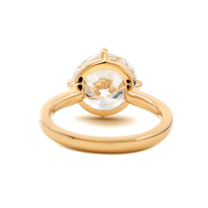แหวนหมั้นเพชรเม็ดเดี่ยวทรงกลมเจียระไนแบบบริลเลียนท์ 3 กะรัต ทองคำขาว 18K หรูหรา สำหรับผู้หญิง ได้รับการรับรองจาก IGI - Product Image 6