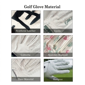 Custom Logo Cabretta Leather Golf <b>Glove</b> Perforated Soft <b>Grip</b> Hook and Loop Wrist Tab OEM ODM Manufacturer - Product Image 4