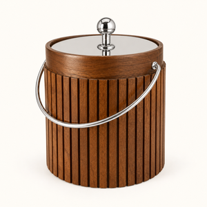 Seau à glace en bois de qualité supérieure avec doublure à double paroi en acier inoxydable, refroidisseur à vin et à champagne en bois pour hôtel et bar - Product Image 4