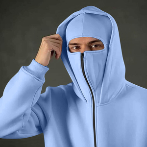 Sudadera con capucha premium con cremallera completa, suave y cómoda, de mezcla de algodón, para hombres, mujeres y adolescentes. - Product Image 3