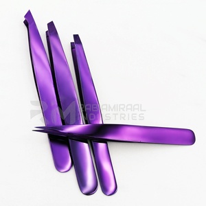 RMI Purple Full Plasma Color Eyebrow Tweezer 4 Different Point Pointy/Combo/Straight/Angle Eyebrow Tweezer Set - Product Image 4