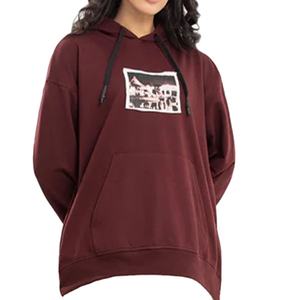 Sudaderas con Capucha para Mujer, Diseño Personalizado, Alta Calidad, 100% Algodón, Hombros Caídos, Logotipo Personalizado, Servicio OEM, Sudaderas y Camisetas - Product Image 3