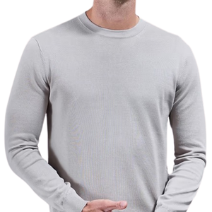 เสื้อสเวตเชิ้ตคอกลมถักนิตติ้งผ้าฝ้ายสำหรับผู้ชาย สวมใส่สบาย ระบายอากาศได้ดี สไตล์ลำลอง แขนยาว  แบบสวม  นุ่มสบาย เหมาะสำหรับสตรีทแวร์ - Product Image 3