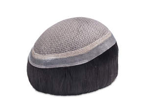Tupé recto de alta calidad para hombre, tupé de pelo indio Remy con técnica de PU, 030 PBaria Iluzen 1 Mirage Border, nudos invisibles de alta calidad - Product Image 3