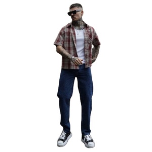 Vaqueros de Hombre DX, Modernos, Retro, Ecológicos, Transpirables, Rectos, Holgados, 100% Algodón, Estilo Urbano - Product Image 1