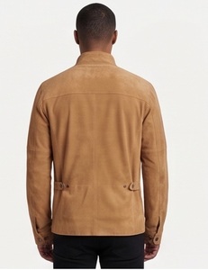 Wholesale <b>Men</b> <b>Suede</b> <b>Jacket</b> Vintage for Field Cargo Coat Custom Slim Fit Multi Pocket Zipper Anti-UV 6XL Outerwear Factory - Product Image 3