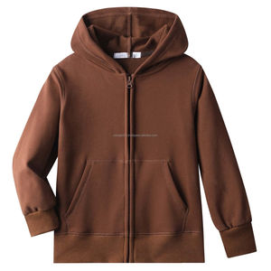 Sudaderas con Capucha y Cremallera para Niños con Logotipo Personalizado, Moda Infantil, Sudadera con Capucha Extra Grande para Niños, Cuello con Capucha, Color Sólido, Sudadera con Capucha y Cremallera Personalizada para Niños - Product Image 1