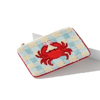 Dompet Koin Kecil Berkualitas Premium Desain Kerajinan Tradisional yang Dapat Disesuaikan, Dibuat Tangan, Bersulam Kapas dengan Manik-Manik Berwarna-Warni