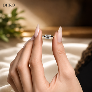 <b>Emerald</b> Cut Diamond Wedding Proposal <b>Ring</b> Classic Moissanite Mother's Day Gift <b>Ring</b> 925 Sterling <b>Silver</b> Engagement Solitaire Rin - Product Image 1