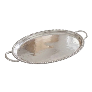 Plateau de service rectangulaire en aluminium écologique avec poignées en bois de cerf, finition brossée, compatible lave-vaisselle, qualité commerciale, usage résidentiel - Product Image 5