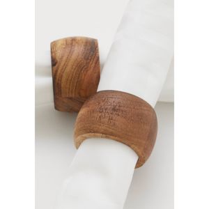 Anneaux de serviette en bois de style farmhouse, porte-serviettes naturels faits à la main pour tables à manger, mariages, banquets, événements et décoration rustique - Product Image 6