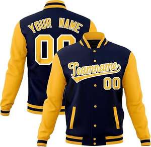 Nuevo diseño, Chaqueta Varsity Letterman Vintage Personalizada Negra y Roja con Cierre Completo para Hombre y Mujer - Product Image 6