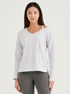 Camiseta de Maternidad y Lactancia de Manga Larga Bmama con Cierre Lateral, Top para Lactancia, Ropa Casual de Embarazo, Color Azul Cielo, Venta al Por Mayor - Product Image 4