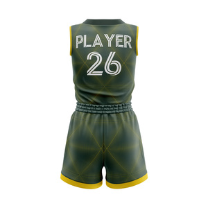 ชุดบาสเก็ตบอลเด็กผู้หญิงไซส์พลัส พิมพ์ลายแบบรีดร้อน คอวี แขนกุด ระบายอากาศได้ดี ซึมซับเหงื่อ แห้งเร็ว - Product Image 6