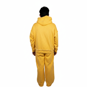 Conjunto Deportivo de Invierno para Hombre, Corte Ajustado, con Capucha, Dos Piezas, para Correr, Cálido, 100% Algodón, Transpirable - Product Image 4