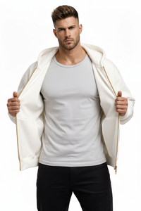 Sudadera con Capucha Unisex de Alta Calidad, Lisa, con Cierre Completo, Forro Polar Grueso y Cálido, Estilo Casual Urbano, Holgada, de Secado Rápido - Product Image 2