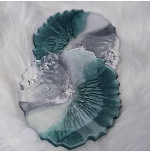 Ocean Mist Resin <b>Coasters</b> teal resin <b>coasters</b> ocean wave <b>coasters</b> handmade resin decor aesthetic <b>drink</b> <b>coasters</b> - Product Image 4