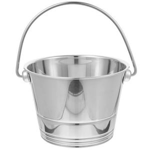 Seau à glace rond en aluminium moulé, refroidisseur à vin en métal avec poignée, seau à champagne argenté, refroidisseur de bouteilles de bière - Product Image 6