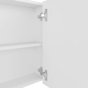 Armadietto per medicinali bianco da 19,70 pollici con 2 ante, 3 ripiani e 2 specchi - Ripiani per il bagno - Product Image 2