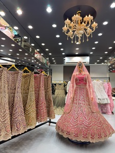 Luxury Pink Embroidered <b>Bridal</b> Gharara Chiffon Dupatta Floor Length Ball Gown Sweetheart Neckline Three Quarter <b>Sleeve</b> Zipper - Product Image 1