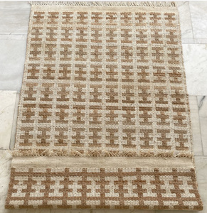 Direct Factory Manufacturer's Hot Selling Modern Textured Hand Woven Large Indian <b>Jute</b> <b>Rug</b> Flat Weave Lightweight Area <b>Rugs</b> Sets - Product Image 5