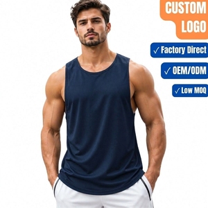 Débardeur Athlétique Homme Bleu Marine Personnalisable avec Logo – Vente en Gros Usine - Product Image 1